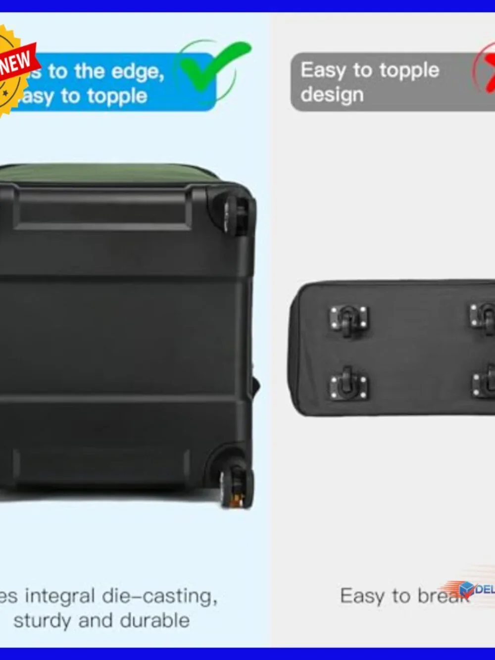 Hard Bottom Car Seat Travel Bag with Spinner Wheels for Airplanes - Picture 3 of 6